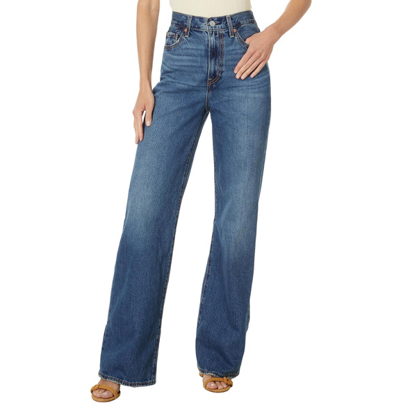Levi's Denim - LEVI'S Women's Ribcage Wide Leg Jeans 27x32 US 4 Polar Blue A6081-0012 NWT